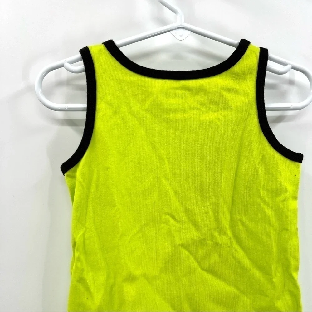GARANIMALS Boy's Bright Neon Green Surfer Dinosaur Tank Top Size 2T